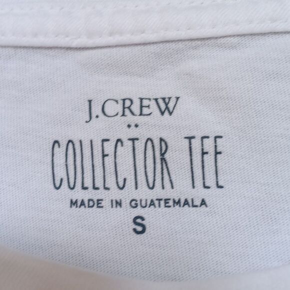 J. Crew White Short Sleeve Cotton Collectors Tee - Picture 2 of 4